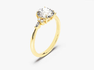 1.5CT Round Moissanite Diamond Cluster Pave Engagement Ring (Copy)