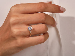 2.0CT  Round Moissanite Diamond Antique Cluster  Engagement Ring