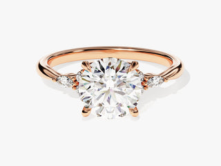 2.0CT Round Moissanite Diamond  Cluster  Engagement Ring
