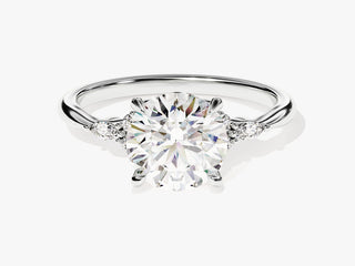 2.0CT Round Moissanite Diamond  Cluster  Engagement Ring