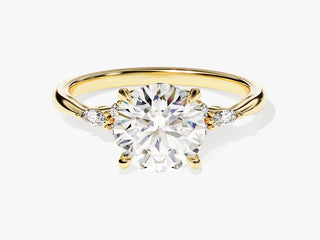 2.0CT  Round Moissanite Diamond Antique Cluster  Engagement Ring