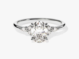 1.5CT Oval Moissanite Diamond Antique Cluster Engagement Ring