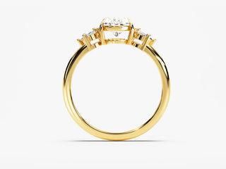 1.50CT Oval  Moissanite Diamond Antique Engagement Ring