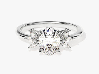 1.50CT Oval  Moissanite Diamond Antique Engagement Ring