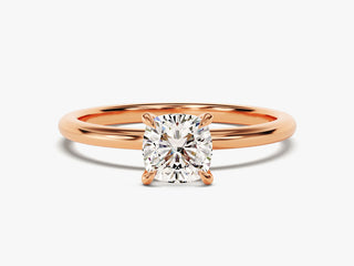 1.0CT Cushion Moissanite Diamond Solitaire Engagement Ring