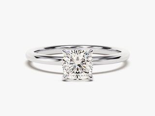 1.0CT Cushion Moissanite Diamond Solitaire Engagement Ring