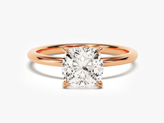 2.0CT Cushion  Moissanite Diamond  Solitaire Engagement Ring