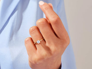 1.0CT Asscher Diamond  Solitaire Engagement Ring