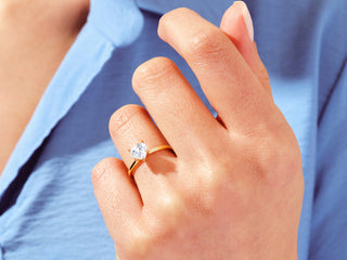 1.5CT Heart Shape Moissanite Diamond Solitaire Engagement Ring