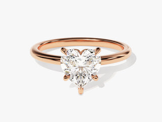 1.5CT Heart Shape Moissanite Diamond Solitaire Engagement Ring