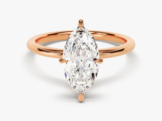 2.0CT Marquise  Moissanite Diamond  Solitaire Engagement Ring