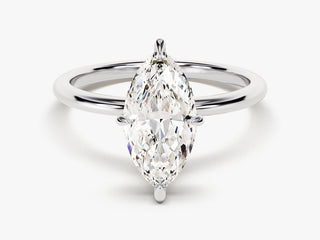 2.0CT Marquise  Moissanite Diamond  Solitaire Engagement Ring