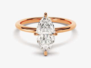 1.5CT Marquise Moissanite Diamond Solitaire Engagement Ring