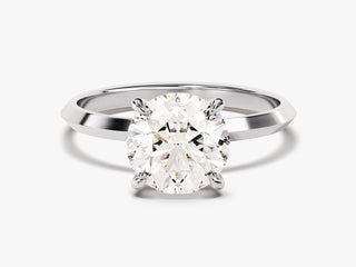 2.0CT Round Moissanite Diamond Solitaire Engagement Ring