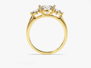 1.0CT Round Moissanite Diamond Three Stone Engagement Ring