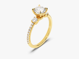 1.0CT Round Moissanite Diamond Antique Engagement Ring