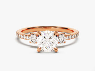 1.0CT Round Moissanite Diamond Antique Engagement Ring