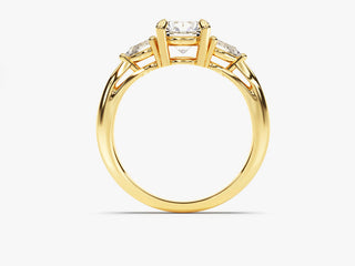 1.0CT Round Moissanite Diamond Three Stone Engagement Ring