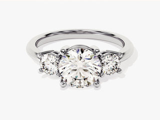 1.5CT Round Moissanite Diamond Antique Engagement Ring