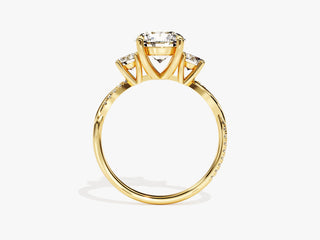2.0CT  Round Moissanite Diamond Antique Cluster  Engagement Ring