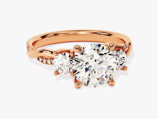2.0CT  Round Moissanite Diamond Antique Cluster  Engagement Ring