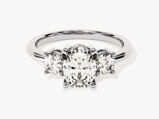 1.5CT Oval Moissanite Diamond Three Stone Engagement Ring