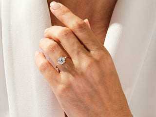 2.0CT Radiant Moissanite Diamond Antique Cluster Engagement Ring