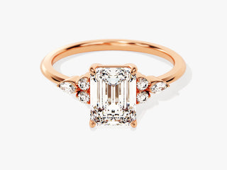 2.0CT Radiant Moissanite Diamond Antique Cluster Engagement Ring