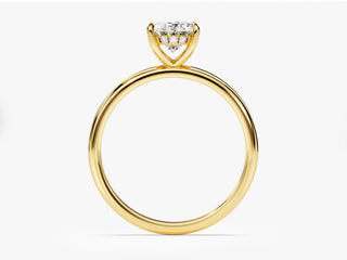 1.50CT Oval Moissanite Diamond Hidden Halo Engagement Ring