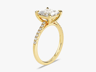 2.0CT Princess Moissanite Diamond Infinity Pave Engagement Ring