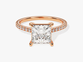 2.0CT Princess Moissanite Diamond Infinity Pave Engagement Ring