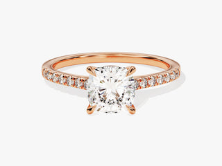 1.50CT Cushion Moissanite Diamond Pave Engagement Ring