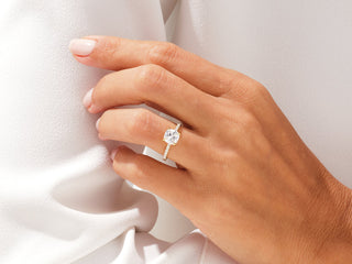 1.50CT Cushion Moissanite Diamond Pave Engagement Ring