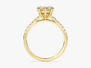 2.0CT Heart  Shape Moissanite Diamond Pave Engagement Ring