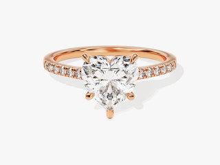2.0CT Heart  Shape Moissanite Diamond Pave Engagement Ring