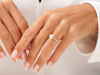 2.0CT Heart  Shape Moissanite Diamond Pave Engagement Ring