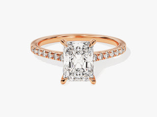 2.0CT Radiant Moissanite Diamond Pave Engagement Ring