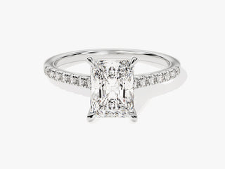 2.0CT Radiant Moissanite Diamond Pave Engagement Ring