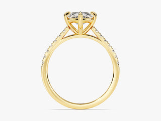2.0CT Marquise Moissanite Diamond Pave Engagement Ring