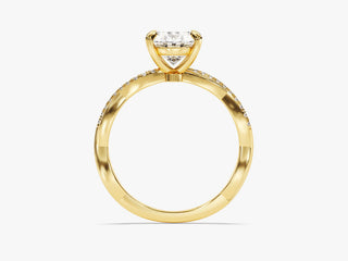 2.0CT Oval  Moissanite Diamond Infinity Pave Engagement Ring