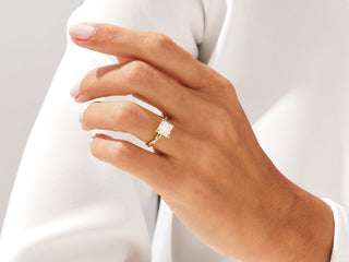 2.0CT Princess Moissanite Diamond Infinity Pave Engagement Ring