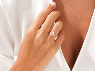 2.0CT Pear Moissanite Diamond Infinity Pave Engagement Ring