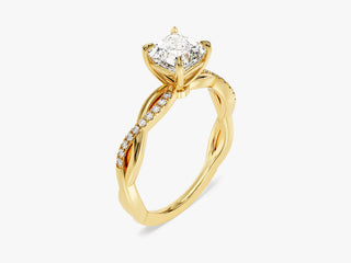 1.0CT Princess Moissanite Diamond Infinity  Pave Engagement Ring
