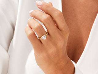 2.0CT Heart Shape Moissanite Diamond Infinity Pave Engagement Ring