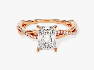 1.5CT Radiant Moissanite Diamond Infinity Pave Engagement Ring