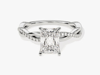 1.5CT Radiant Moissanite Diamond Infinity Pave Engagement Ring