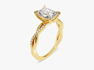 2.0CT Radiant  Moissanite Diamond Infinity Pave Engagement Ring
