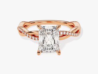 2.0CT Radiant  Moissanite Diamond Infinity Pave Engagement Ring