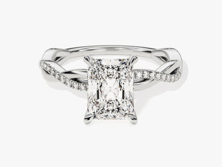 2.0CT Radiant  Moissanite Diamond Infinity Pave Engagement Ring