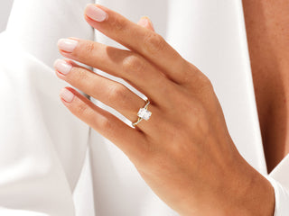 2.0CT Radiant  Moissanite Diamond Infinity Pave Engagement Ring